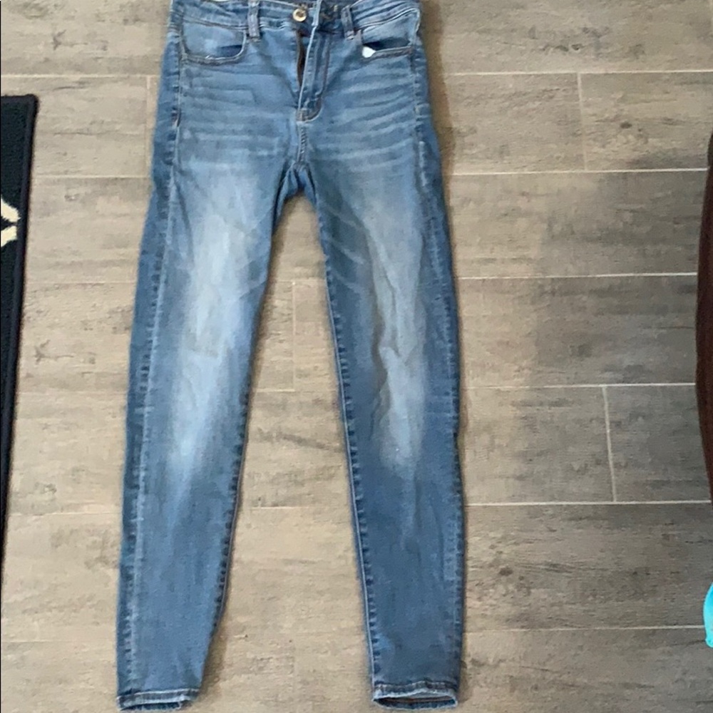 skinny blue jeans